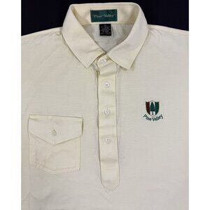 Vintage Pine Valley Mens Golf Polo Shirt Size XL Yellow Pocket Cotton Hong Kong